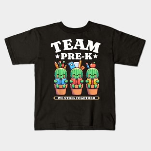 Team Pre-K Squad Cactus Prek Teacher First Day Of School Pun Kids T-Shirt